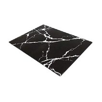 VASUHOME 유리 대리석 도마 다양한 색상 강화 주방 디자인 과일 야채 플레이팅, 3 Black(White)