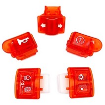 meliore external honda dio skeleton switch set af18 af25 sr ta 자이로 캐노피 부품 셀 턴 시그널 혼 라이트 레드 5 pcs, 5, 빨간색