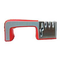 플레이마린 칼가는기계 4단계 칼갈이 세라믹 금강석 원샷숫돌 가위, 레드