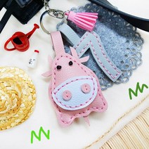 [몽파] 가죽 소 열쇠고리 만들기 -1인세트, 해당상품