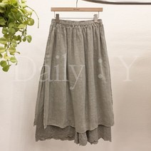 고퀄리티 여성용 린넨 레이스 랩 치마바지 생활한복 한복치마 한복바지 홈웨어 나들이룩
