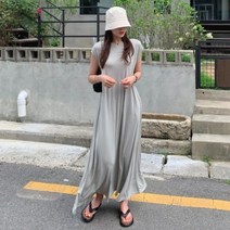 클로슈W / 촤리 스판 나시 플레어 맥시 롱 원피스