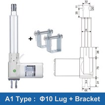 차고문 모터 부품 전기 선형 액추에이터 DC 12V 차고 도어 모터 컨트롤러 8000N 600kg 부하 TV 리프팅 컬럼, 15 750MM Stroke_03 A3 Type