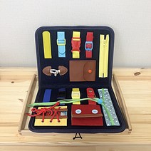 타임키즈 몬테소리 일상 생활 감각 교구 소근육발달 놀이 단추끼우기 실꿰기