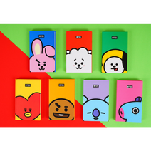 너나마켓 BT21 핸디형 다이어리 1+1 데일리 먼슬리 위클리 다용도 메모포함, 타타+랜덤