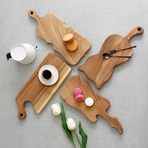 레인트리 플레이팅 도마 4type 통원목 주방 우드 인테리어 소품 디자인 아이디어 상품, 핸들