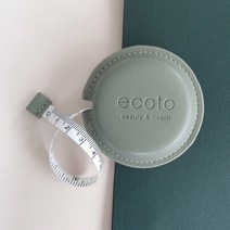 홈바내쓰 가죽 원터치 마카롱 미니 줄자 인치 다이어트 허리둘레 바디 사이즈 측정 1.5M, 올리브