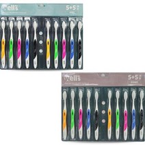 부드러운 탄력모 초극세모 칫솔 10P 구강케어 치아케어 미세모 치석관리, 1개, 웰스 이중미세모칫솔10개입