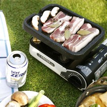 1인용 혼술 미니 불판 가정용 사각 고기 삼겹살 1인화로 고기판 혼밥, 미니불판, 베이직