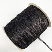 벨벳 리본 끈 테이프 반짝이 없음 탄성 단일 얼굴 머리띠 클립 활 장식, 02, 6mm(5야드)