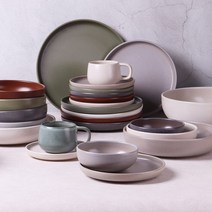 포르투갈 메사 우노 도자기그릇 접시 컵앤소서, 티컵, 그린