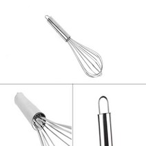26cm 스텐 수동 거품기 휘핑기 반죽 계란 생크림 제빵 베이킹 믹서 조리도구, 기본