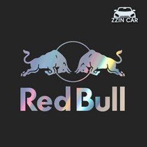 찐카 RedBull 로고 캠핑 데칼스티커 ZCCP-16 /캠핑스티커 /캠퍼스티커, 홀로그램, 중형