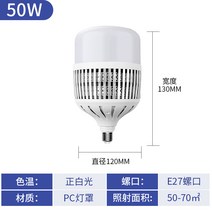 나사 공장 도매용 led 구근 요인 창고형천막 조명 LED볼전구, T02-50W, C01-흰빛