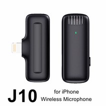 lavalier for iphone android phone mini wireless mic with youtube facebook vlog tiktok, 아이폰용 j10