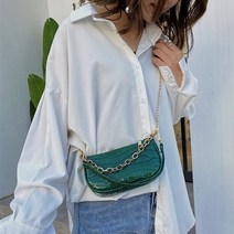 더퍼플 고급 악어패턴 애나멜 골드체인 토트 미니 크로스백 crossbody bag 백팩 슬링백 크로스백 여성가방 여성크로스백 핸드폰가방 메신저백 토트백 숄더백 버킷백 파우치 미니가방