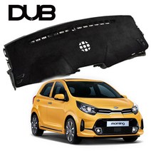 DUB 논슬립 벨벳 대쉬보드 커버 모닝 어반, 모닝어반(20~23년6월), 블랙원단-블랙테두리