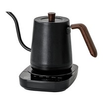 110v 220v 전기 주전자 gooseneck hand brew coffee pot smart temperature control heating water bottle 가정용 열, 검은 나무, 220v 전압, 유럽 ​​연합