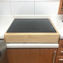 인덕션 전기레인지 케이스 받침대 다이 프레임 빌트인 전용 매립형 모든 모델 가능 원목 맞춤 주문제작, 높이 16~20cm, 화이트색상, 1개