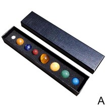 태양계행성 태양계모형 태양계 장식의 행성 세트 천연 크리스탈 구체 마노 에너지 치유 보석 표본 컬렉션, 1box