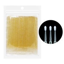 면봉 수정 메이크업 클렌징 긴면봉 두피 스켈링 솜방망이GLAMLASH-내구성 일회용 마이크로 브러시 속눈썹, 11 TransparentGold