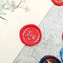 실링왁스 비즈 청첩장 인장 미니씰 도장 DIY 맞춤 더블 이름 2 이니셜 편지 스탬프씰링 왁스웨딩 왁스 인감 스탬프 초대장 봉투, Style 25 with handle