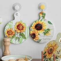해바라기 냄비받침모음 프린팅 도자기 플라워 행운의, 냄비받침 썬플라워18x23 F