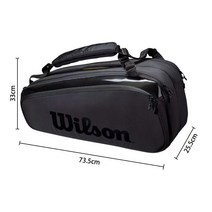 윌슨 Wilson 테니스가방 슈퍼투어 프로스태프 6팩 9팩, 블랙 6팩