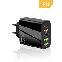 고속 충전기 무선 65W PD 충전기 고속 3.0 c형 USB 전화 어댑터 아이폰 14 13 12 11 프로 샤오미 화웨이, 02 EU black