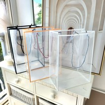 다용도 쇼핑백 반투명 PVC, 블랙