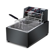 분식집 핫도그 튀김기 전기튀김기 업소용 돈까스 탁상 튀김기계, 10L -과열 보호-타이머- 튀김 바구니