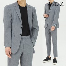 [앤드지] 그레이 하이브리드 린넨 씨어써커 셋업 수트 BZB2KG1151_BZB2PP1151_GR