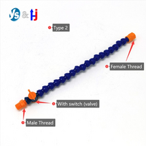 세차호스 워터 릴 농약 호수 세차 물 호스 12 38 143939 수나사 300 700mm cnc 밀링 선반 냉각 파이프 용 노즐이있는 플라스틱 유연한 오일 냉각수 튜브, 8인치 중 3개, 유형 2, 600mm