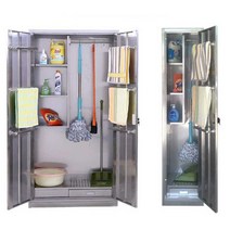 화장실청소도구함 거치대 마대 밀대 이동식 정리대, 201-청소캐비닛0.7mm