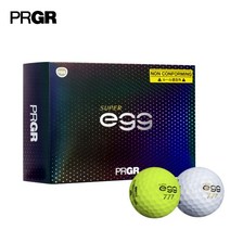 PRGR 슈퍼에그 골프공 고반발 프로기아한국지사정품, 옐로우, 12개, 1개