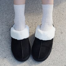로딘스타 여성 발편한 빅사이즈 왕발 겨울 털 방한 사무실 슬리퍼 실내화 바인