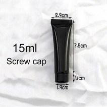 로션용기 화장품용기 플라스틱용기10ml 200g 검정색 빈 화장품 스퀴즈 병 리필용 메이크업 로션 크림 용기, 03 15ml