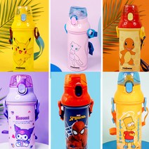 릴팡 포켓몬스터 앵커 원터치 어깨끈 물통, 480ml, 뮤