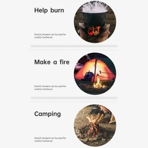 제설기 송풍기 무선 엔진 대포 산업용 소형 세차 미니 송풍기 USB 5V 바베큐 요리 화재 스토브 팬 2500RPM, 한개옵션0