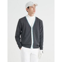 [빈폴골프] 남성 그레이 티핑 포인트 브이넥 니트 카디건 BJ2951B073