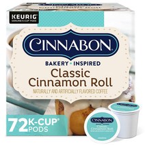 12 Count (Pack of 6) Cinnabon Classic Cinnamon Roll Single-Serve Keurig K-Cup Pods Flavored Coffe, 1
