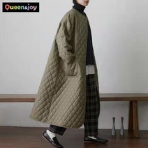 퀸앤조이 어게인 래글런 단추 누빔 롱롱 패딩점퍼***판매자 SSK무역***