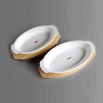 그라탕기 나무받침 오븐그릇 파스타 낱개, 나무목판 중