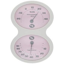 타니타 벽걸이 온도습도계 온도계 습도계, 핑크
