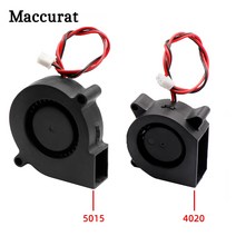 1pc 3d 프린터 부품 5015 4020 송풍기 팬 12v 24v 터보 냉각 팬 5cm 50x50x15mm 12v24v 압출기용 검정색 플라스틱 팬, 4020 24v