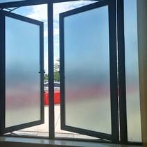 VSUDO 장식용 프라이버시 윈도우 필름 접착제 없음 정전기 클링 유리 스티커 자외선 차단 / 열 컨트롤 틴트 사무실 또는 가정용 거실 욕실/주방/앞문 창 반투명 패턴