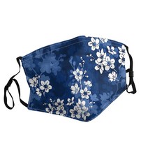 Sakura Blossom In Deep Blue 성인용 인쇄 마스크 일본 만화 영화 방진 빨 조절 가능