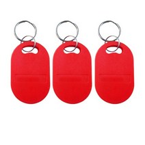 IC + ID 복합 카드 Keyfob 토큰 태그 키 읽기 전용 듀얼 2 in 1 칩 125KHZ EM4100 RFID 13.56MHZ S50 1K 5, 01 Red-5Pcs