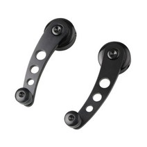 루버창 폴딩도어 손잡이 2pcs 범용 알루미늄 합금 자동차 창 닫기 핸드 크랭크 핸들, 검은색