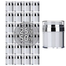 [50개묶음판매] 백색 아크릴 에어리스 진공 크림용기 15g 30g 50g, 50개